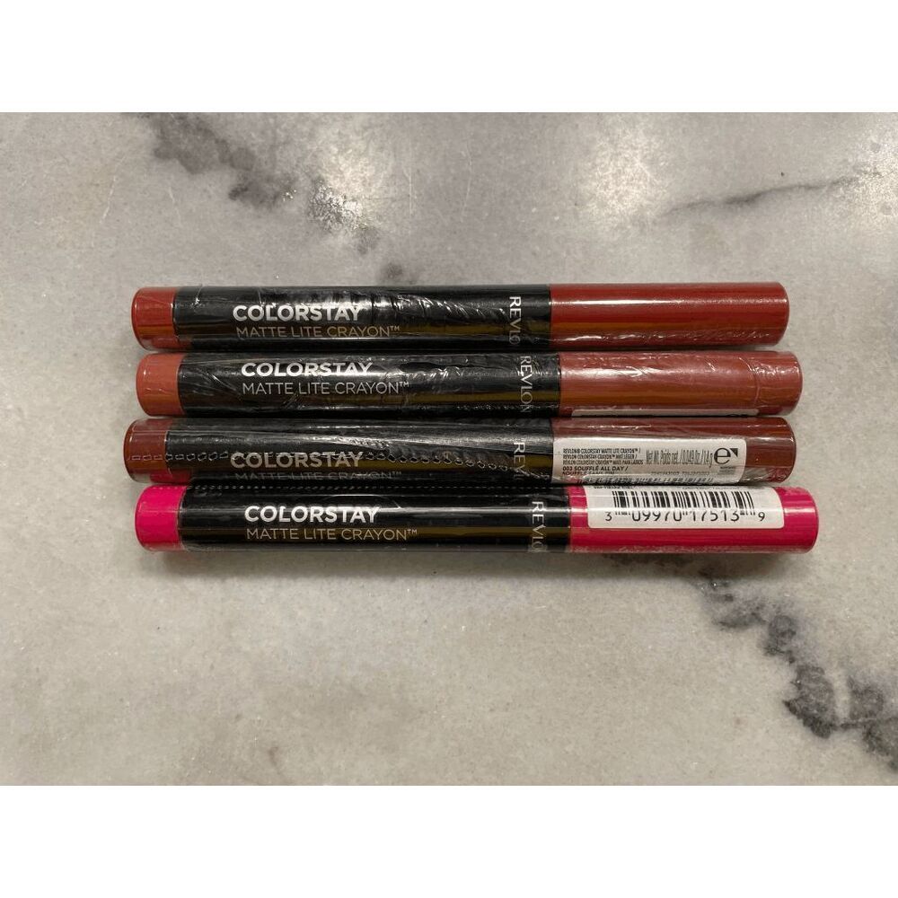 Revlon Colorstay Matte Lip Lite Crayon Lot of 4